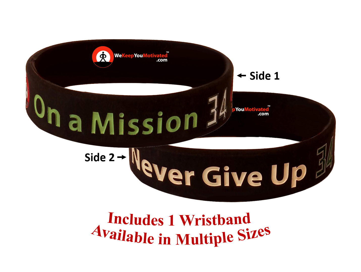 Giannis Antetokounmpo Never Give Up On a Mission Wristband1431 x 1080