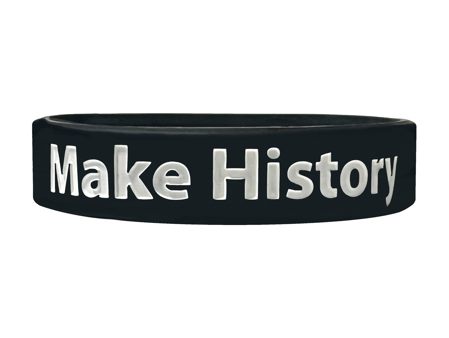 MAKE HISTORY Inspirational Bracelet Wristband – BLACK